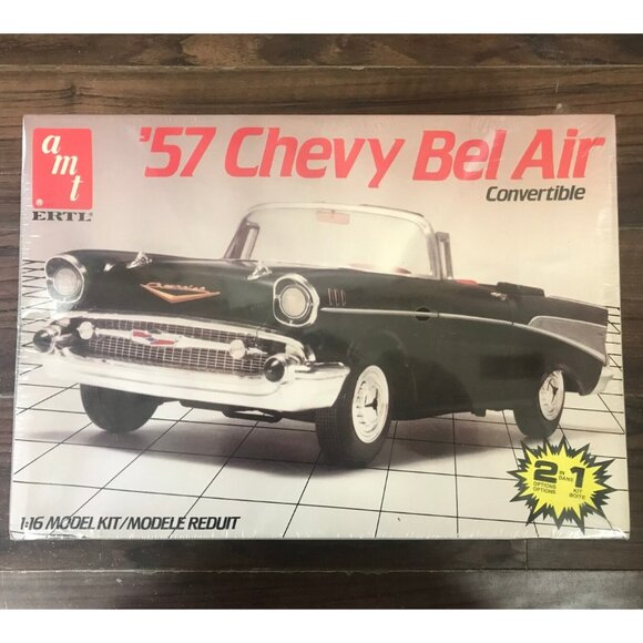 AMT ERTL '57 Chevy Bel Air Convertible 1/16 Model Kit 6720-11D0 - Picture 1 of 9